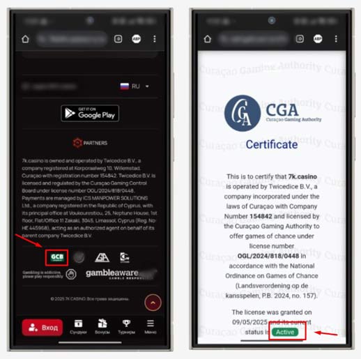 Сертификат оператора